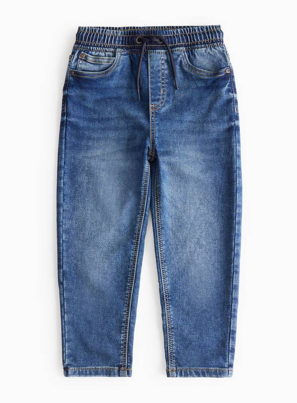 Mid Blue Stretch Denim Loopback Jeans 7 years